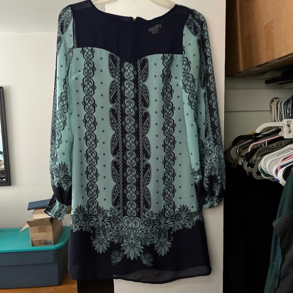 Xhilaration Tunic Dress XS Navy Aqua
